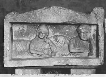 Grabrelief eines Paares, aus Palmyra, Syrien